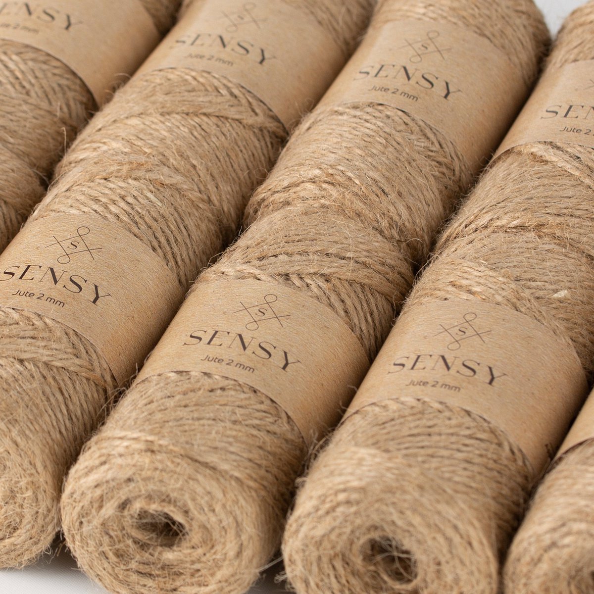 Sensy Premium Natural Jute Garn Best Arts Crafts Gavegarn Julegarn Holdbar pakkesnor (328 fod)