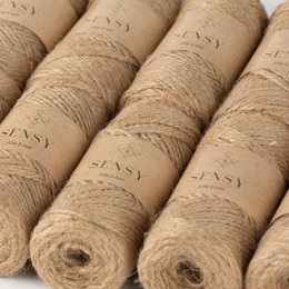 Sensy Premium Natural Jute Garn Best Arts Crafts Gavegarn Julegarn Holdbar pakkesnor (328 fod)
