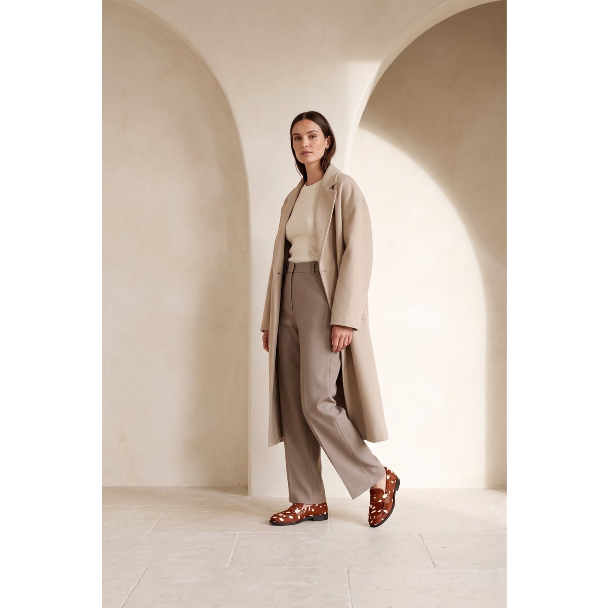 EMILIA BAMBY – Loafers met ponyhaar en dierenprint