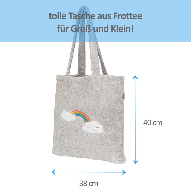 Borsa shopper grigio nuvola, 40x38