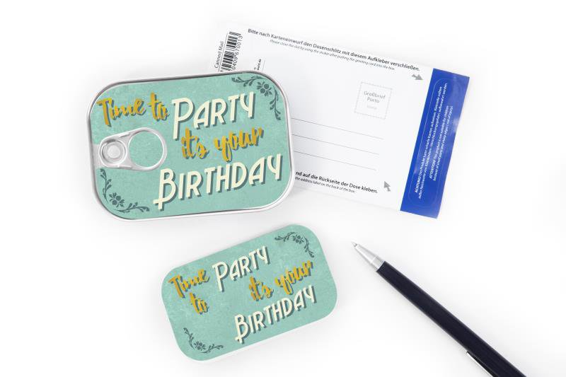 Kan mailen "Time to Party is je verjaardag"