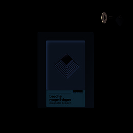 magnetisk broche - grafisk - gylden rombe