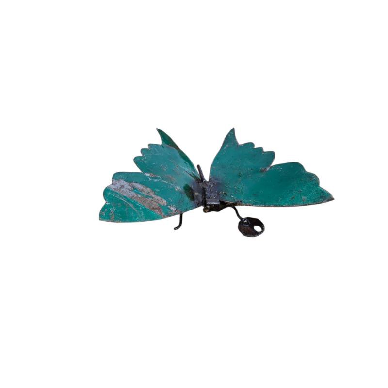 PETIT PAPILLON VERT EN MÉTAL