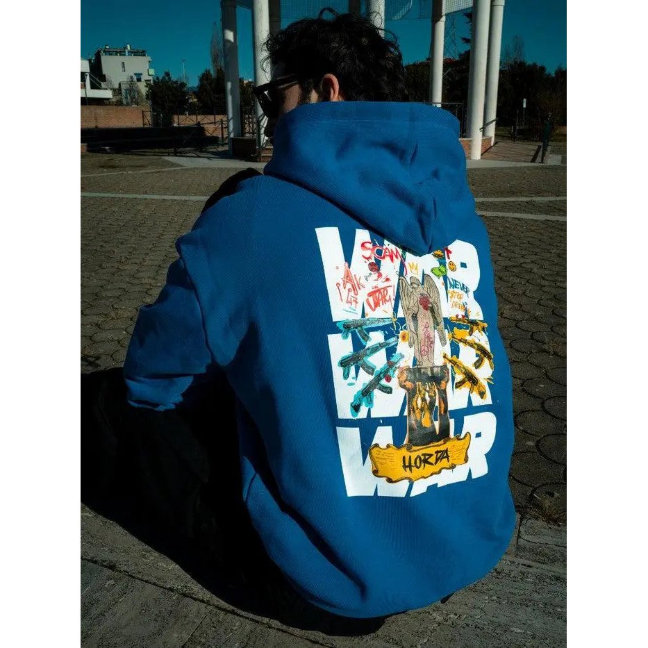 Felpa con Cappuccio 460g Boxy Fit War — Streetwear Made in Italy | Horda Brand