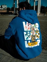 Felpa con Cappuccio 460g Boxy Fit War — Streetwear Made in Italy | Horda Brand