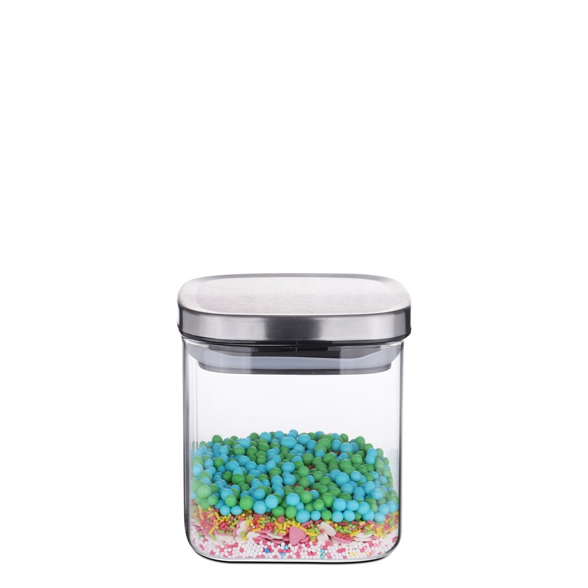 Tarro de almacenamiento de vidrio rectangular 600 ml