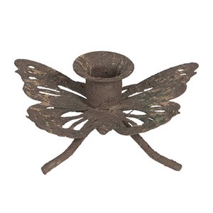 Candlestick 7x5x3 cm brown iron butterfly candle stand