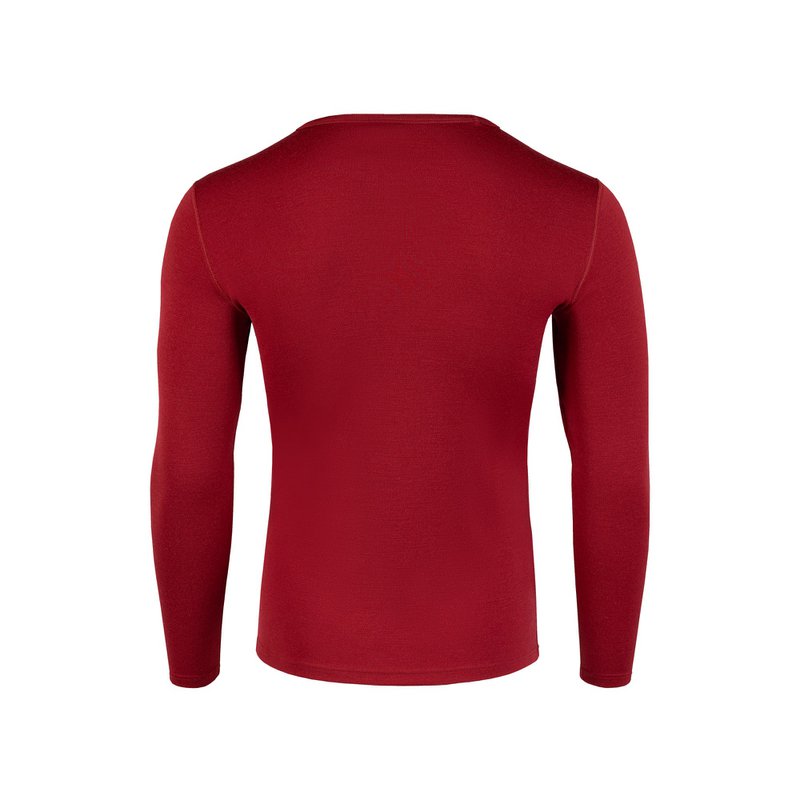 Men's Merino 250 Long Sleeve Crew Royal Cherry