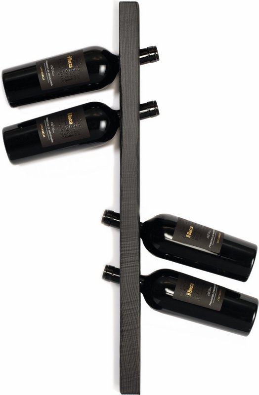 Tu Las™ trævægmonteret vinreol - 77 x 9 x 4 cm - flydende vinflaskeholder - asketræ
