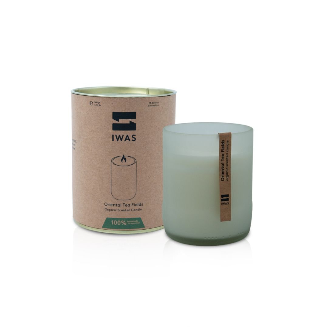 Organic scented candle 'Oriental Tea Fields'