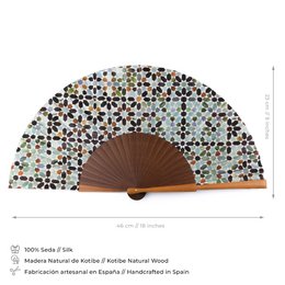 Fan di seta dell'arte islamica Meraya