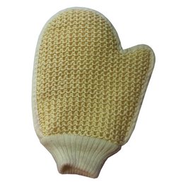 Horsehair Massage Glove - 1 Horsehair Side and 1 Soft Cotton Side - Scrubbing Wash Glove for the Shower - Fight Against Orange Peel