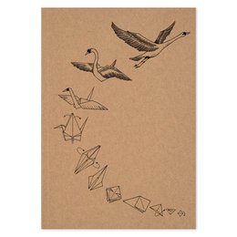 Notesbog - Origami Swan