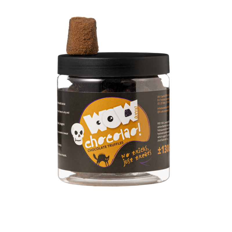 No Tricks Just Treats Tarro de regalo de trufas 130 g | chocolates de halloween