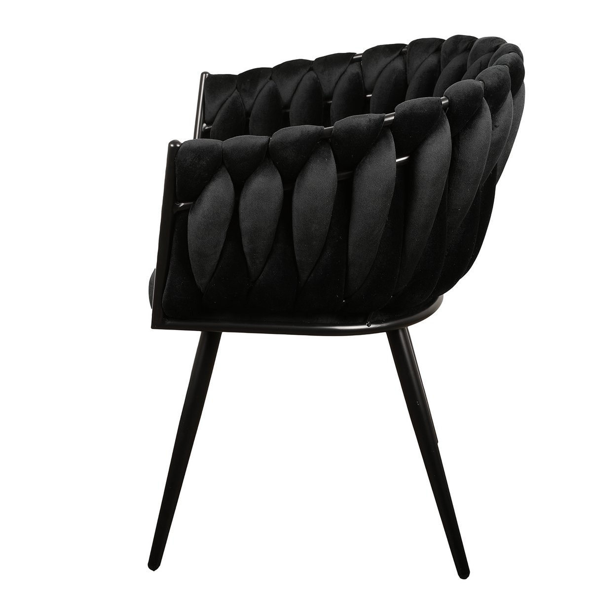 Sedia Wave nera (set di 2)