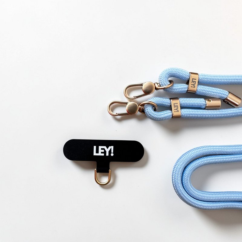Mobile phone chain - light blue MESSE