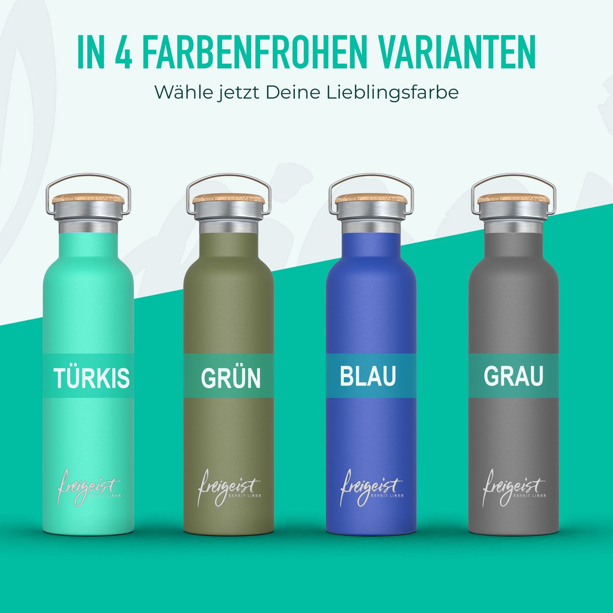 Thermosflasche aus Edelstahl | Trinkflasche, doppelwandig, vakuumisoliert | 750 ml