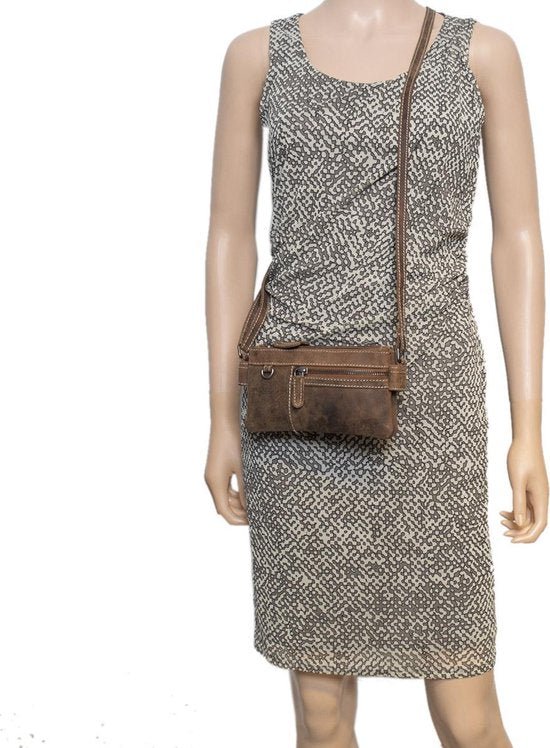 Pelle della borsa a tracolla per donne | Mini borsa a traversa con design X-over