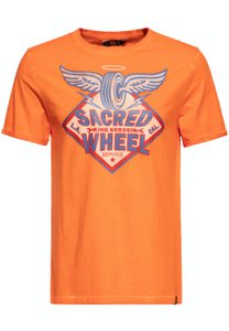 Oil Washed T-Shirt «Sacred Wheel»