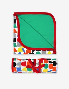 Bio-Baumwoll Baby Decke mit Bauklotz-Druck