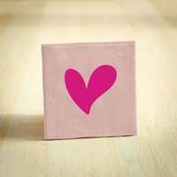 Tegeltje - Hartje | Roze | 10x10cm
