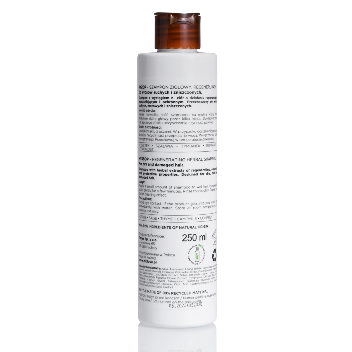 HISOPO - CHAMPÚ HERBAL REGENERADOR