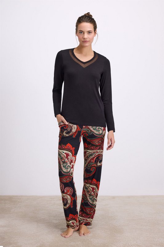 Echium 11544 set de camiseta y pantalones de mangas largas para mujeres