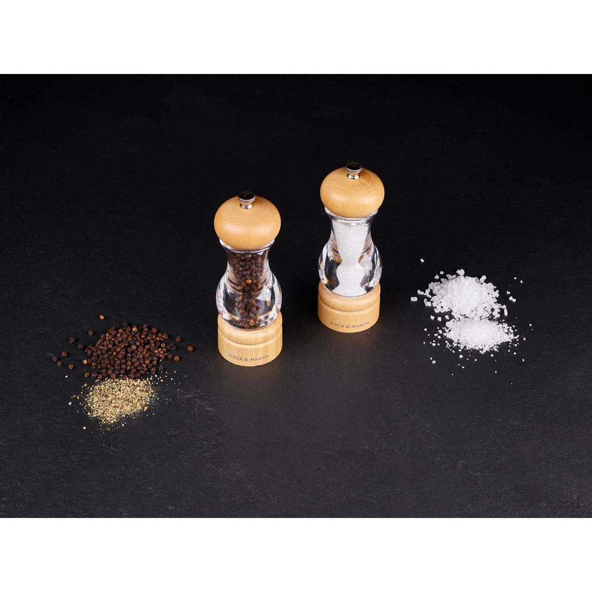 Precision+ 105 Acrylic & Beech Pepper and Salt Mill Set 16,5cm