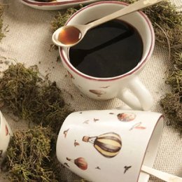 Kaffeebecher | Keramik Heißluftballon Vintage | 4er-Set