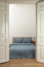 Dark Grey Linen Duvet Cover Set