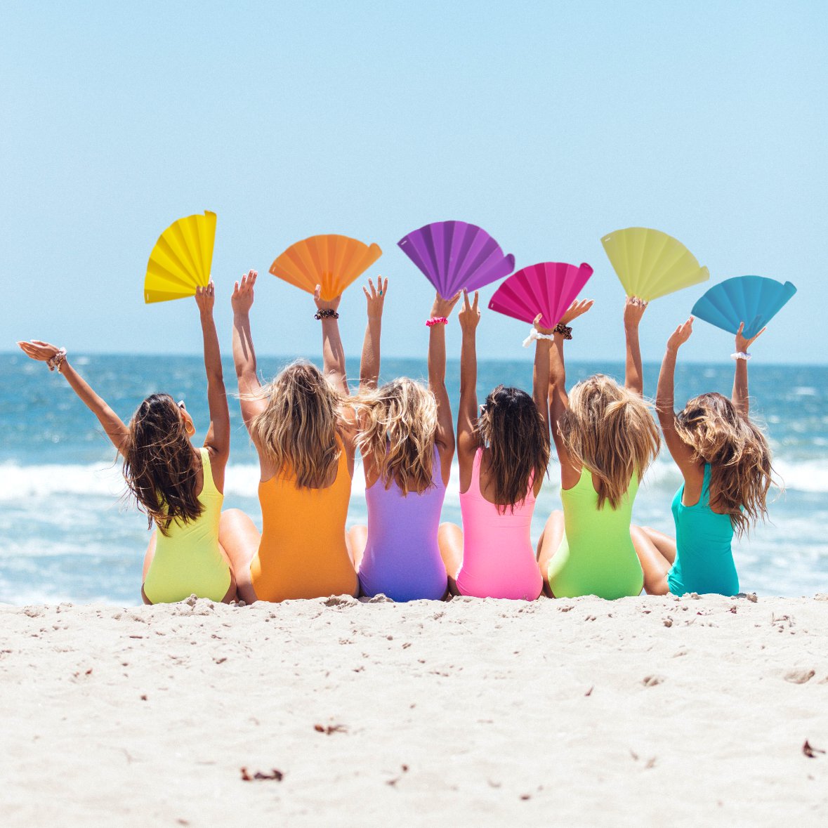 Fans, hand fans, fan, counter box, ten colors