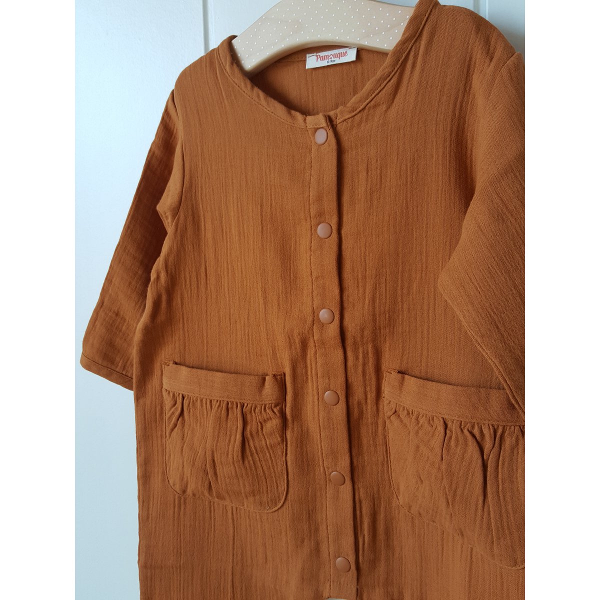 Pelele muselina unisex / 100% Algodón orgánico doble gasa
