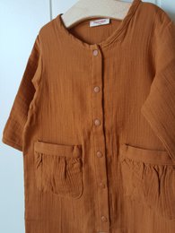 Unisex-Strampler aus Musselin / 100 % Bio-Doppelgaze-Baumwolle