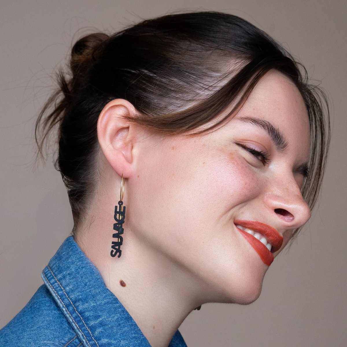 Fleur sauvage – Boucles d’oreilles dépareillées