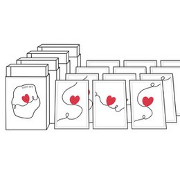 DIY Mini Art - Love Red (4 szt.)