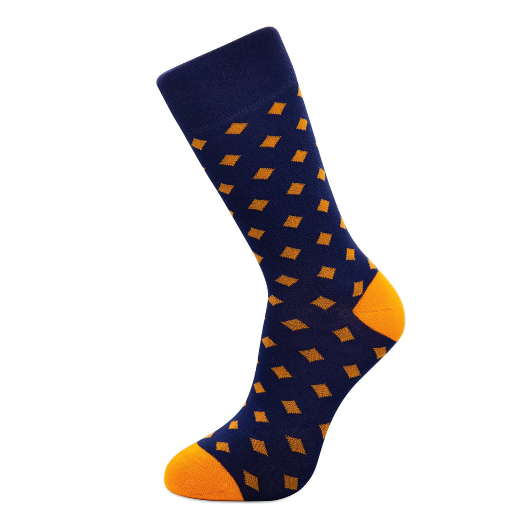 Orange Diamonds Bamboo Socks