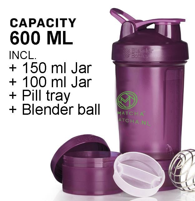 Blenderflaske – 600 ml Shaker Lækagesikker rystekop med blenderkugle