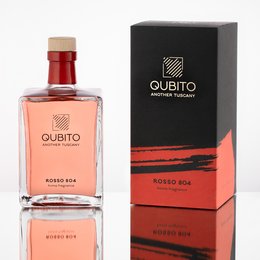 RED 804 (250ML), ROOM PERFUME - ROOM DIFFUSER WITH STICKS, HAND PAINTED BOTTLE, MADE IN ITALY