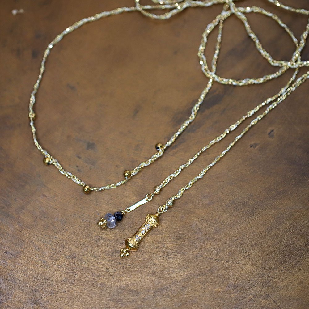 Polki diamanten hanger geweven gevlochten wikkelhalsketting