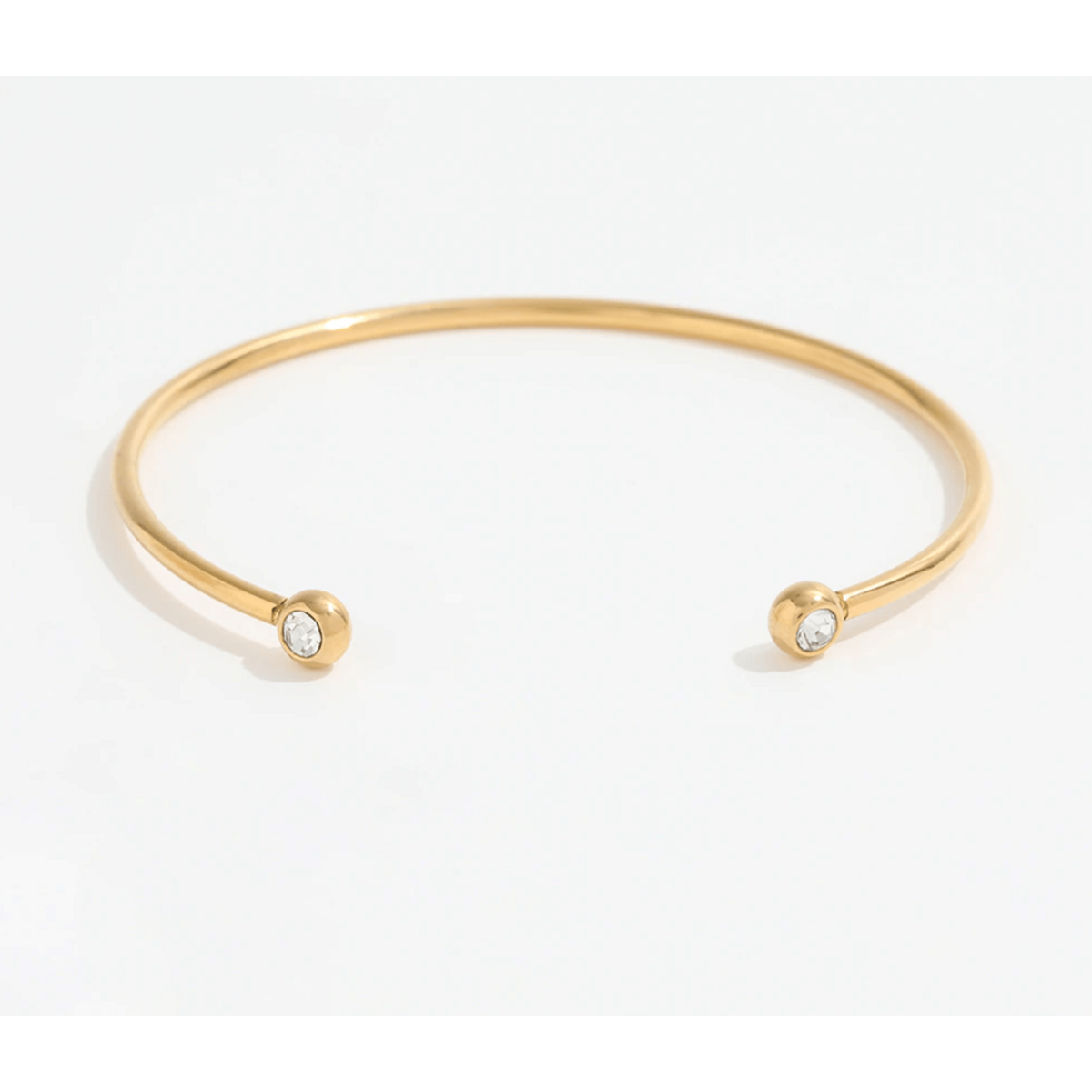 Kolya - Dainty Pearl Crystal Cuff Bangles 2 Styles