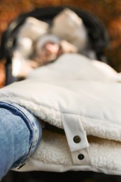 manguito de terciopelo impermeable (calentador de manos) - peluche, accesorios de cochecito de invierno