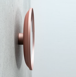 Lighting mirror with wall mounting for gluing (magnetic holder)