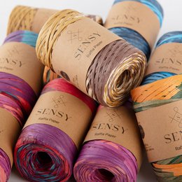 Sensy Premium 317 iarde %100 Carta di rafia multicolore