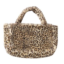 Leopard print handbag, 50x30x10cm in size, made of durable material suitable for everyday use.