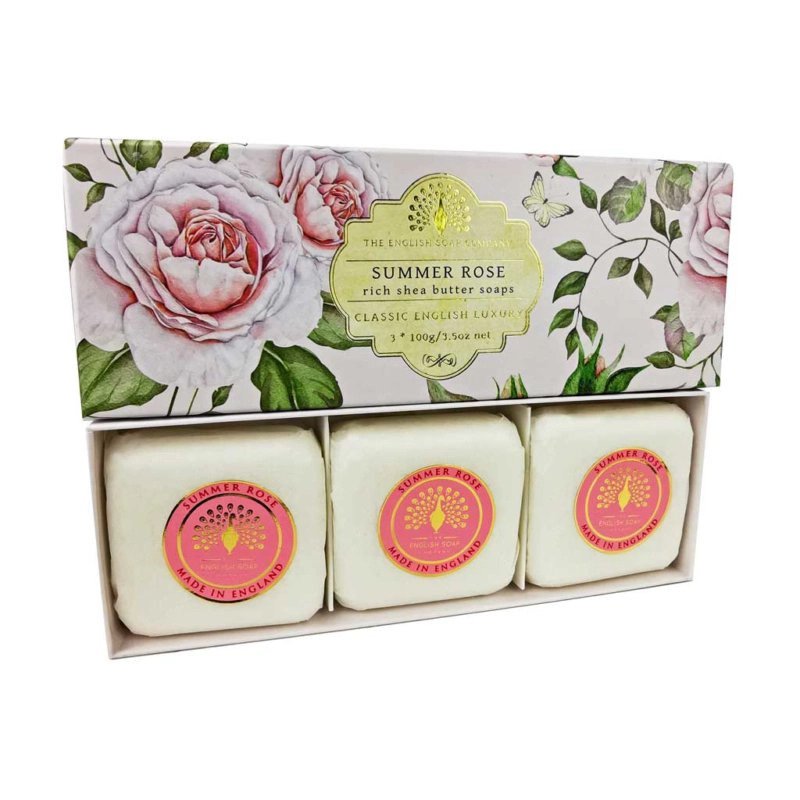 ENGLISH SOAP C° 3X100g zeep - Summer Rose