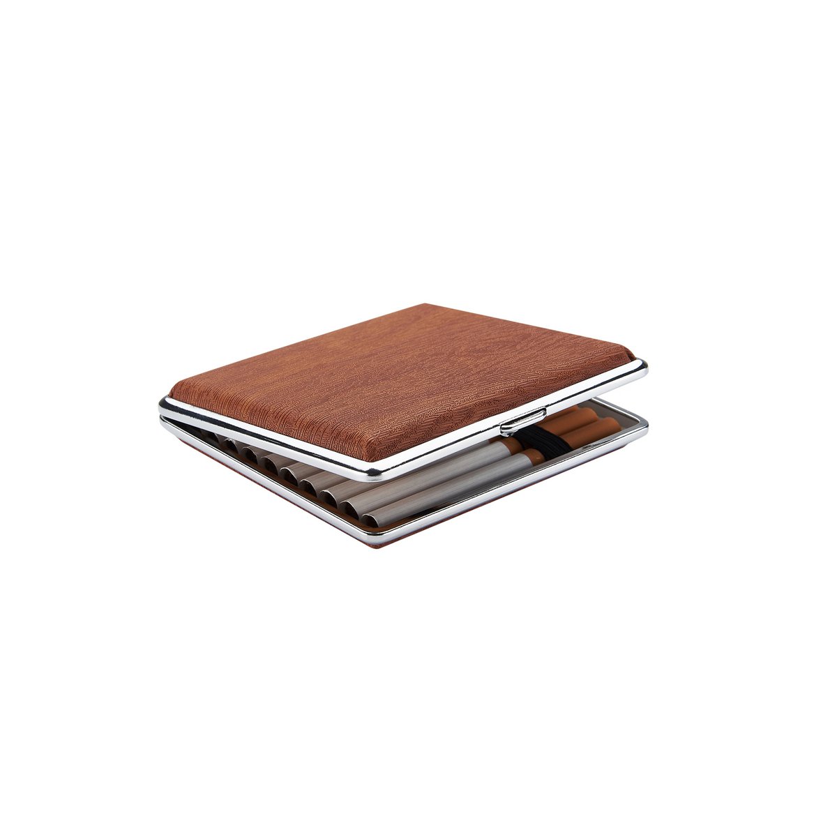 Etui cigarettes bois métal