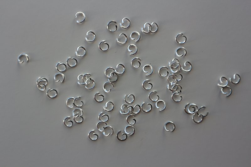 Anillos doblados de 5 mm (¡plata y oro!)