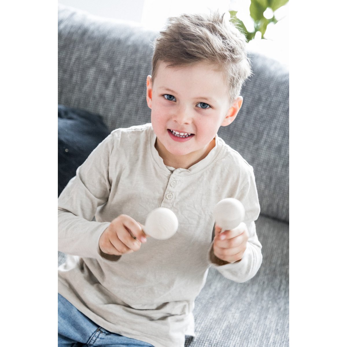 Hochet Maracas | Hochet bébé en bois régional | Jouets pour bébés et jouets musicaux | instrument de musique | Hochet en bois à partir de 1 an | 100% fabriqué en Allemagne