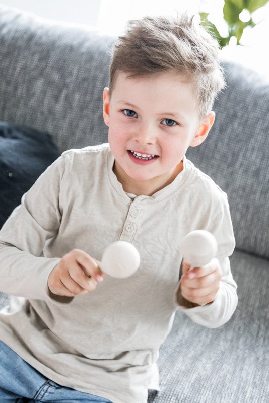 Maracas Rattle | Baby rattle made from regional wood | Baby Toys & Musical Toys | musical instrument | Wooden rattle from 1 year | 100% Made in Germany