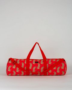 Cheetah quilted fabric yoga bag